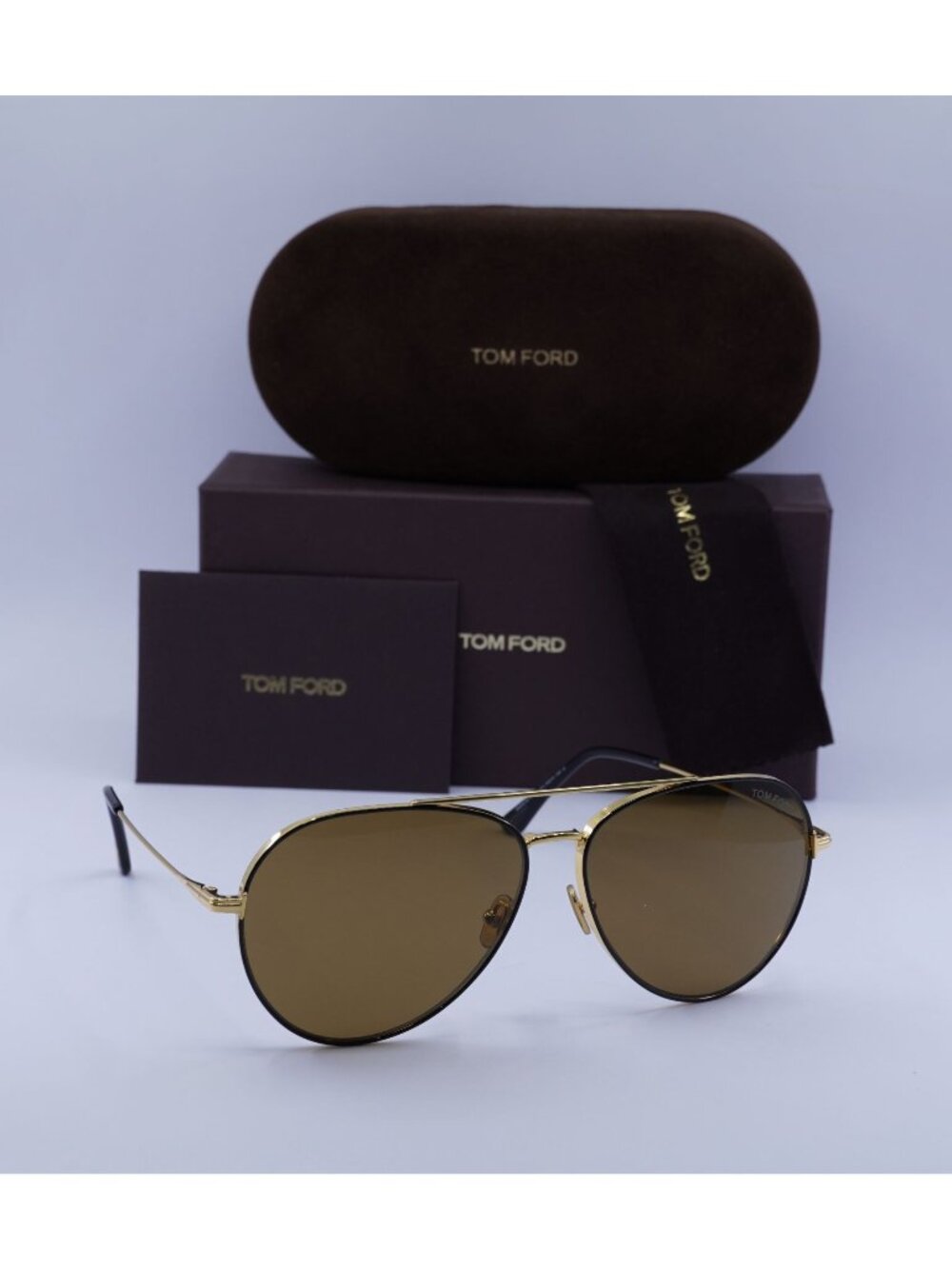 Tom Ford Dashel-02 FT0996 01J Aviator Sunglasses - Gold / Brown